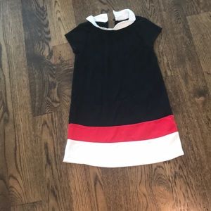 A Black red and white dress